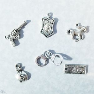 Sheriff/Law Themed Set of Charms (6 in a Set)